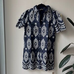 Sezane Elvina Dress Navy XS S 36